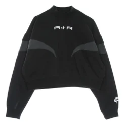 Sudadera Corta de Cuello Alto Negro/Gris/Blanco