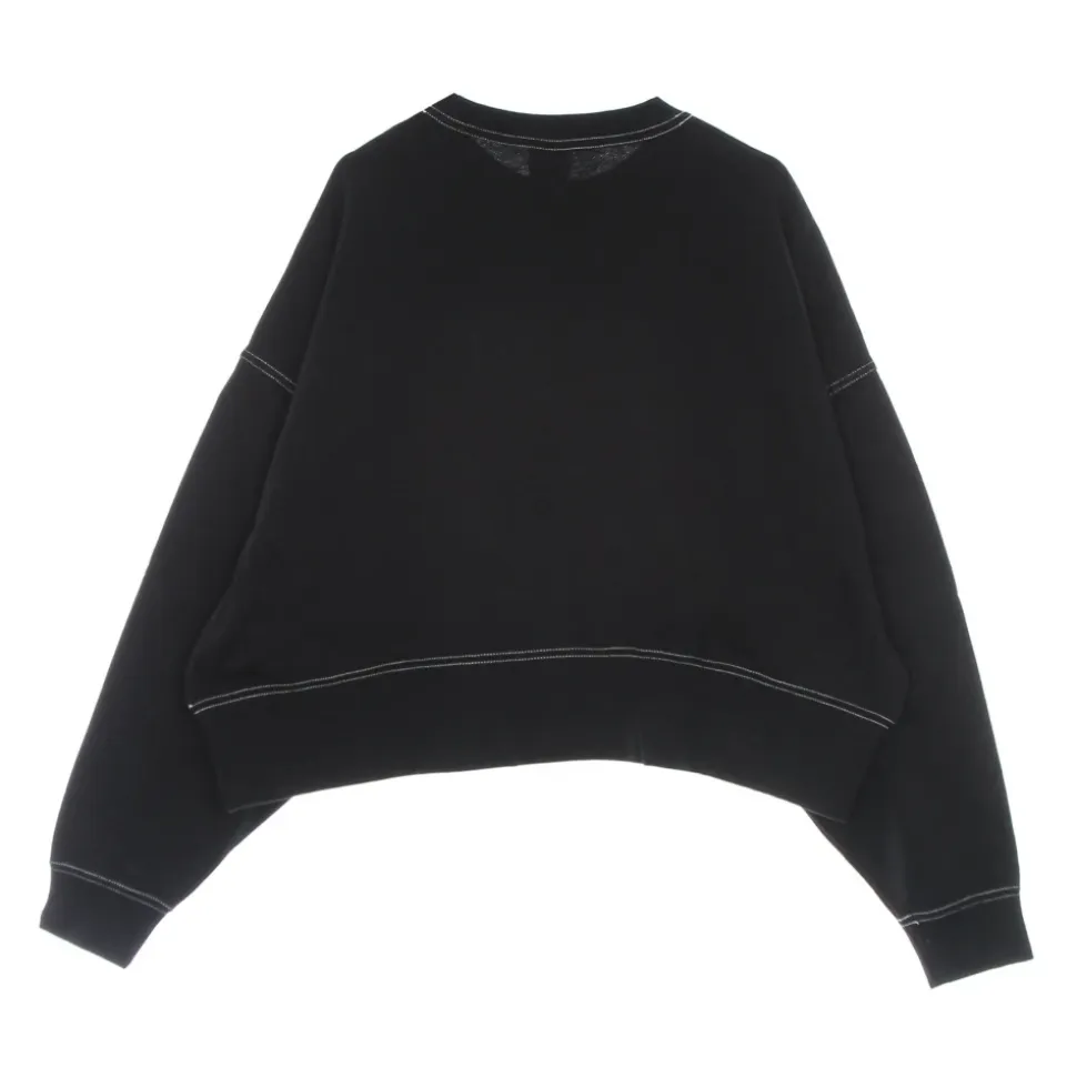 Sudadera corta de cuello redondo