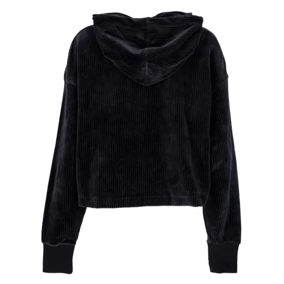 Sudadera corta de terciopelo