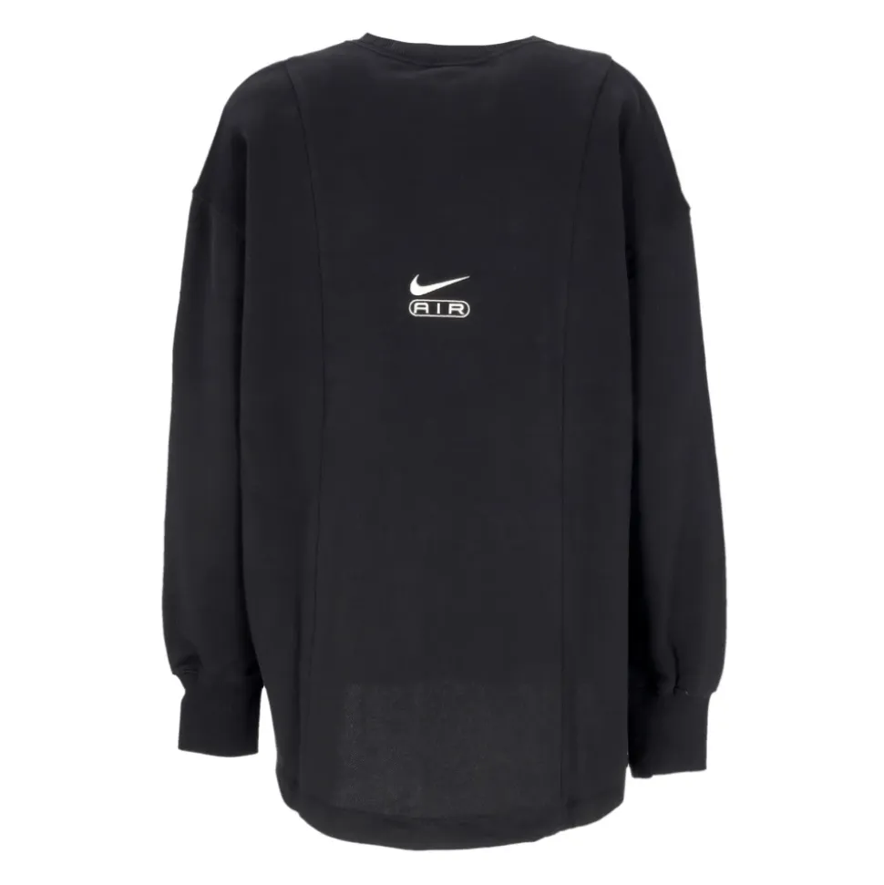 Sudadera Cuello Redondo Negro/Blanco Mujer