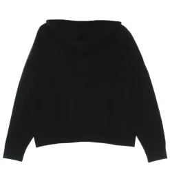 Sudadera Negra con Capucha de Forro Polar