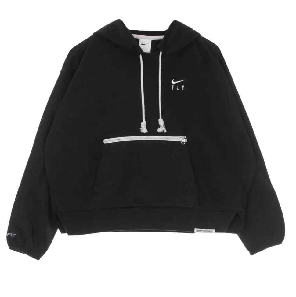 Sudadera negra ligera con capucha y cordón