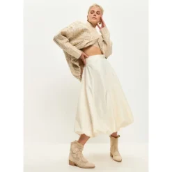Suede Cowboy Boots - Beige