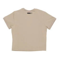 Swoosh Logo Cropped T-Shirt Khaki