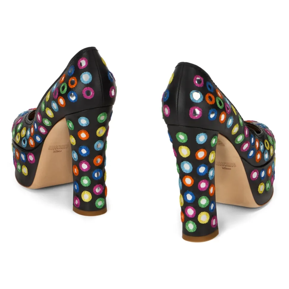 Tacón bajo con tacones altos y plataforma