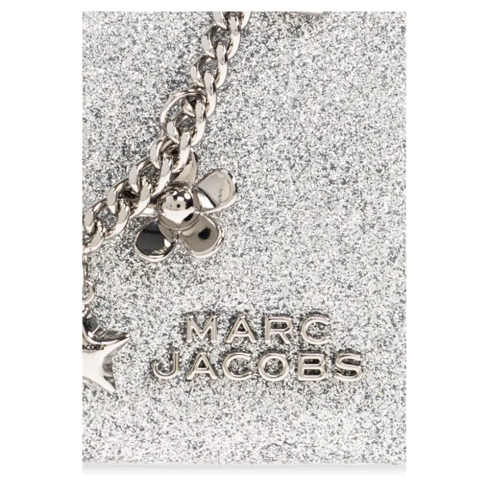 The Coated Glitter Everyday Top Zip Charm Wallet
