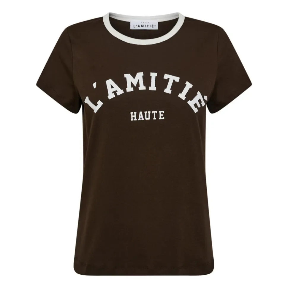 Top de camiseta con logo en Mocca