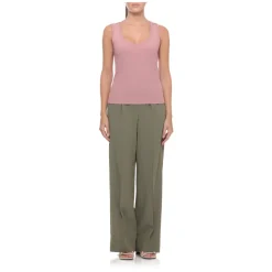 Top de canalé con cuello ancho