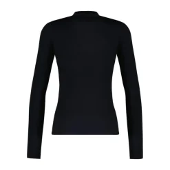 Top de cuello alto de punto con logo de luna y strass