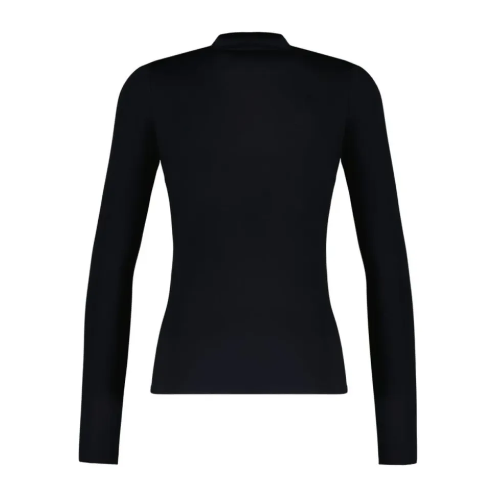 Top de cuello alto de punto con logo de luna y strass