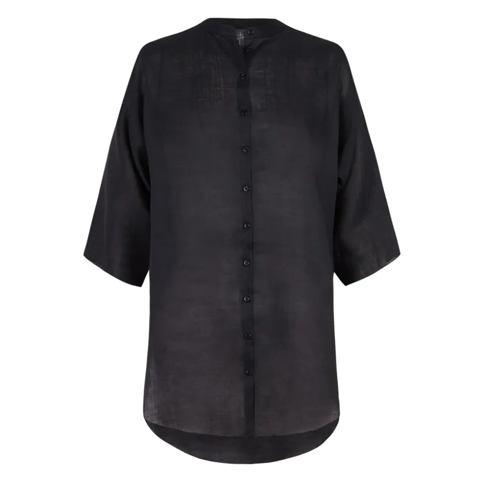 Top de Cuello Mao con Manga Kimono