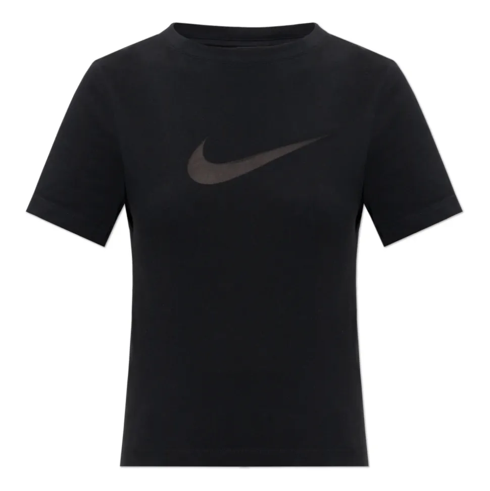 Top de manga corta con logo burnout ajustado