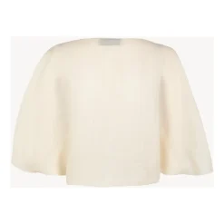 Top de ramio con mangas de mariposa
