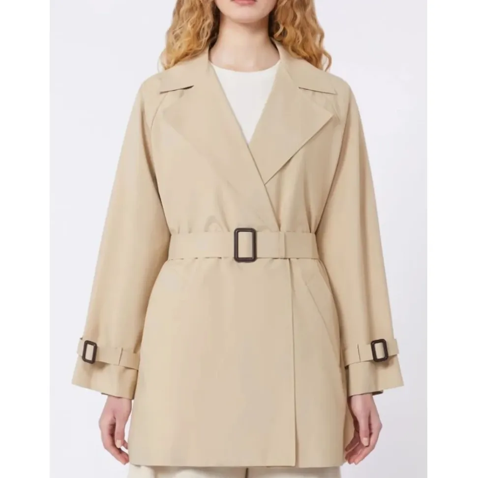 Trench Coat de Lona Técnica Hidrófuga