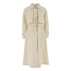 Trench Coat en tejido arrugado fresco