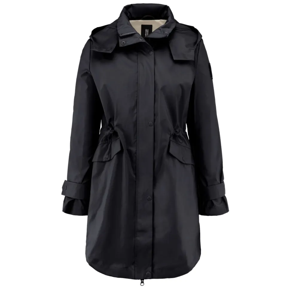 Trench impermeable con capucha