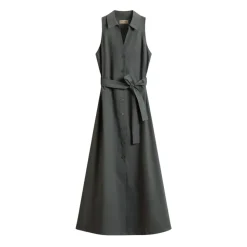 Vestido Camisero de Popelina de Algodón