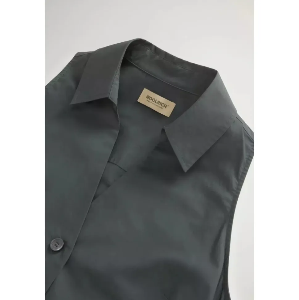Vestido Camisero de Popelina de Algodón