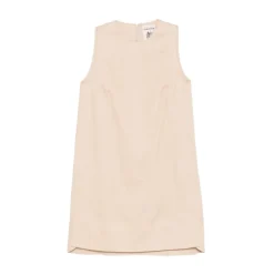 Vestido Corto Sin Mangas con Cuello Redondo
