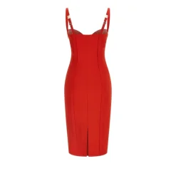 Vestido Crêpe Estilo Corsé