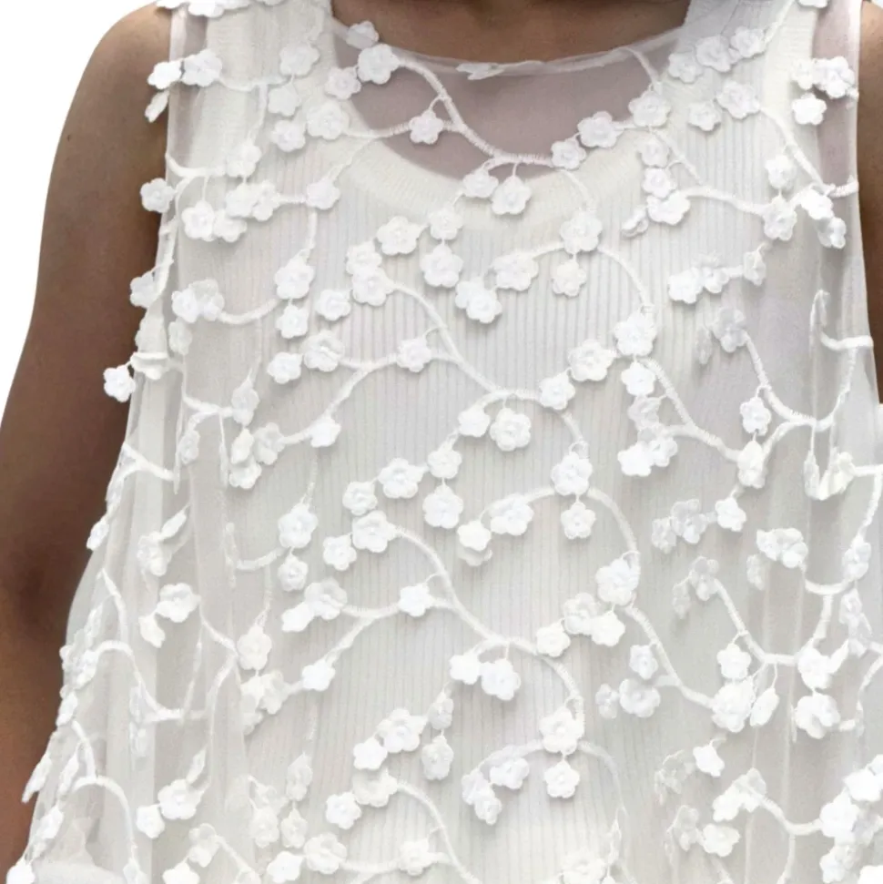 Vestido de Flores Bordado