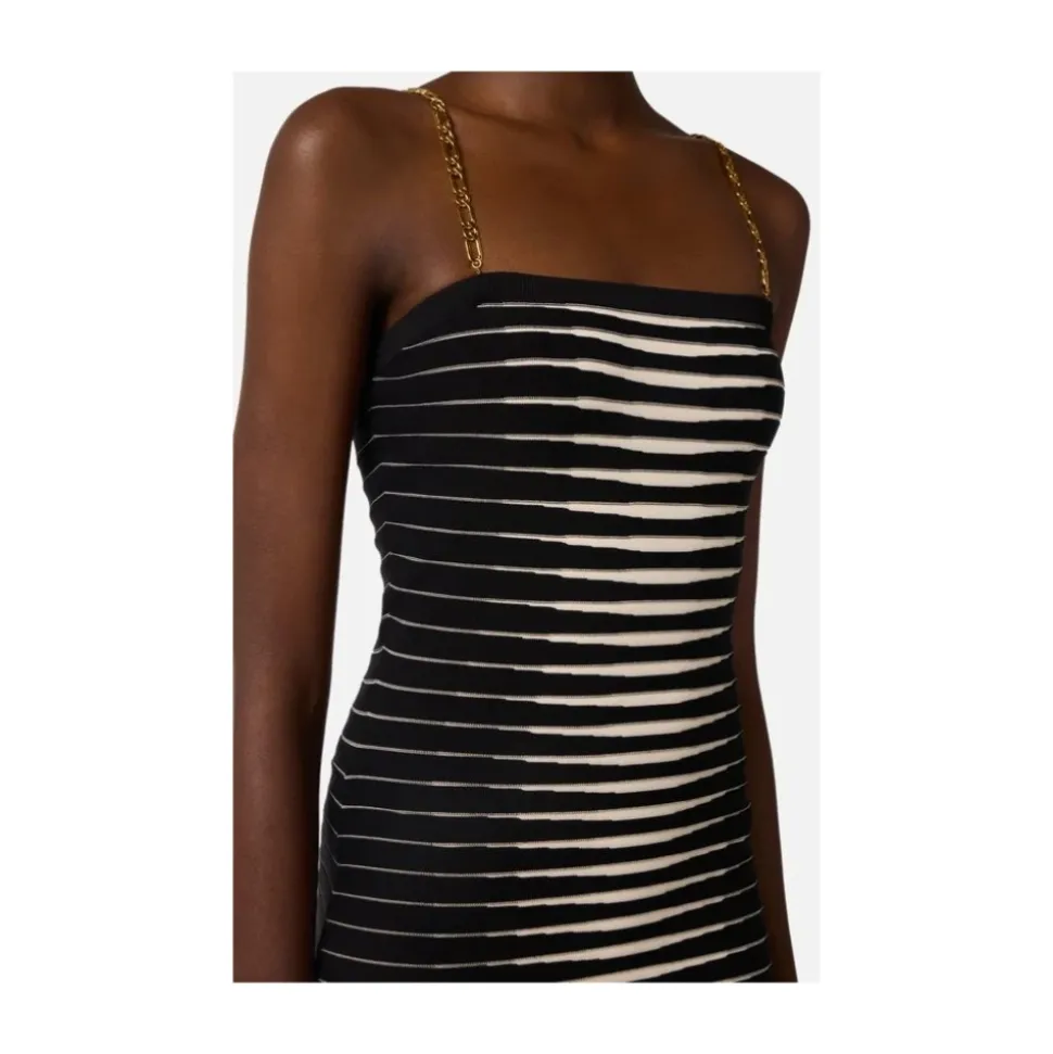 Vestido de punto jacquard de cebra