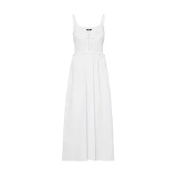 Vestido Largo con Encaje Calado