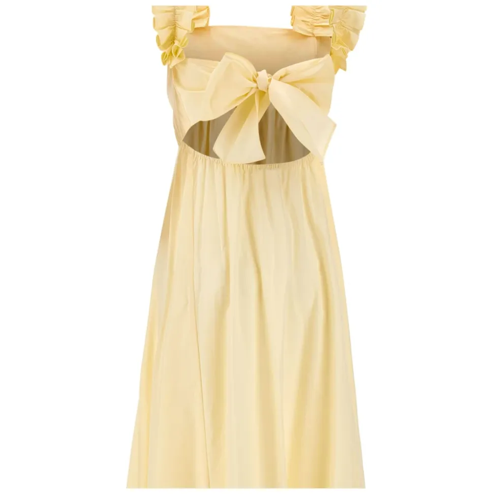 Vestido largo con fruncido