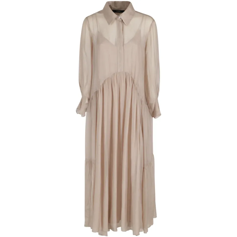 Vestido largo con volantes