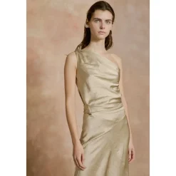 Vestido largo de nácar