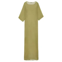 Vestido Largo de Seda Pistacho