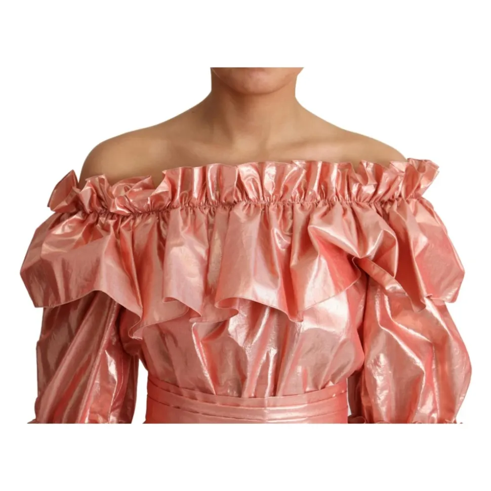 Vestido largo estilo A con detalles metálicos