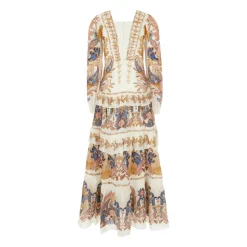 Vestido Maxi con Volantes Sea Garden