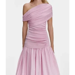 Vestido Midi Asimétrico Drapeado