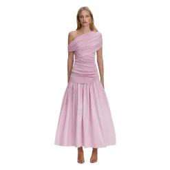 Vestido Midi Asimétrico Drapeado