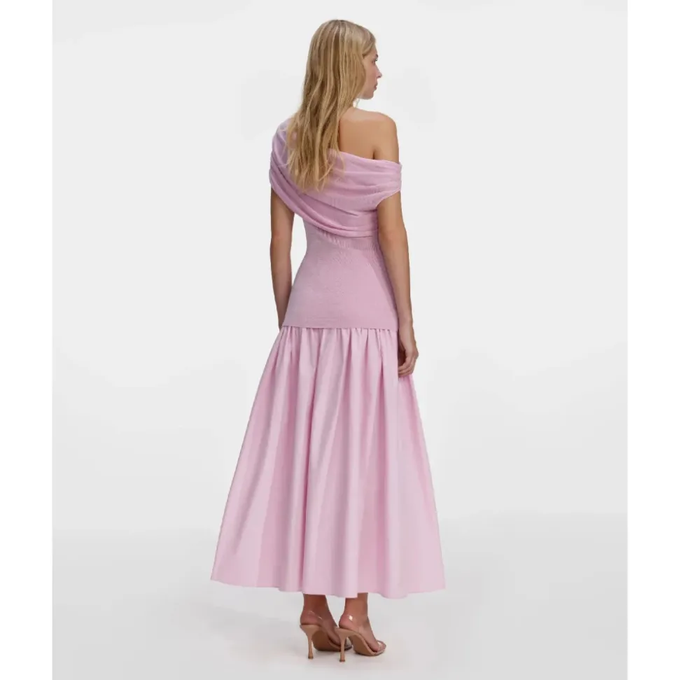 Vestido Midi Asimétrico Drapeado