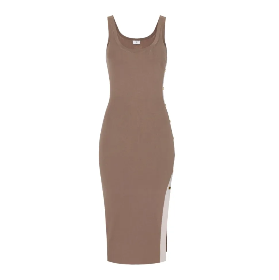 Vestido Midi de Punto Ajustado