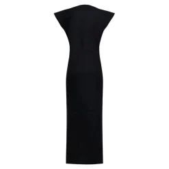 Vestido Nadela Negro con Abertura Delantera