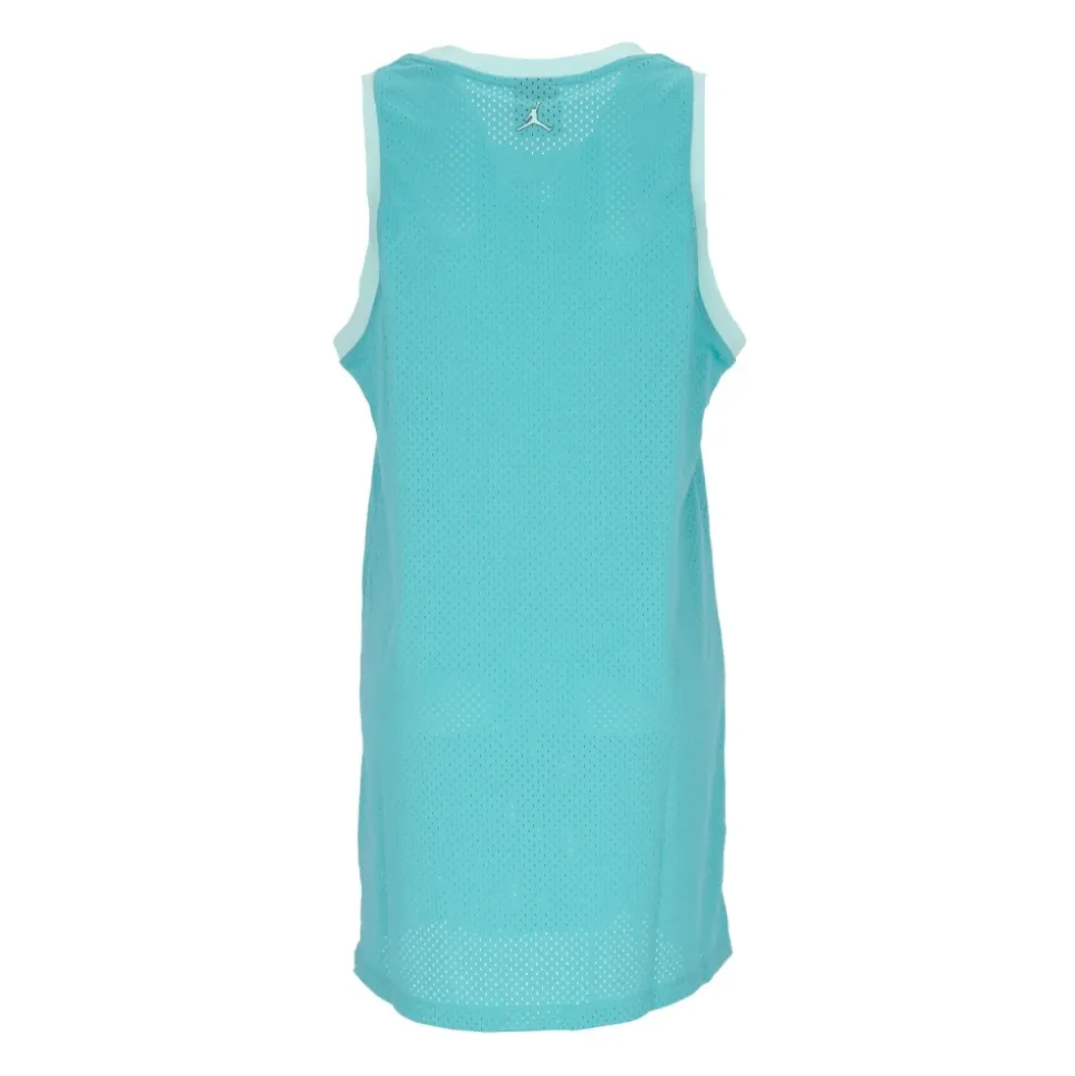 Vestido sin Mangas de Malla con Cuello Redondo