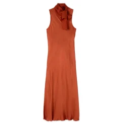 Vestido tubo de satén viscosa