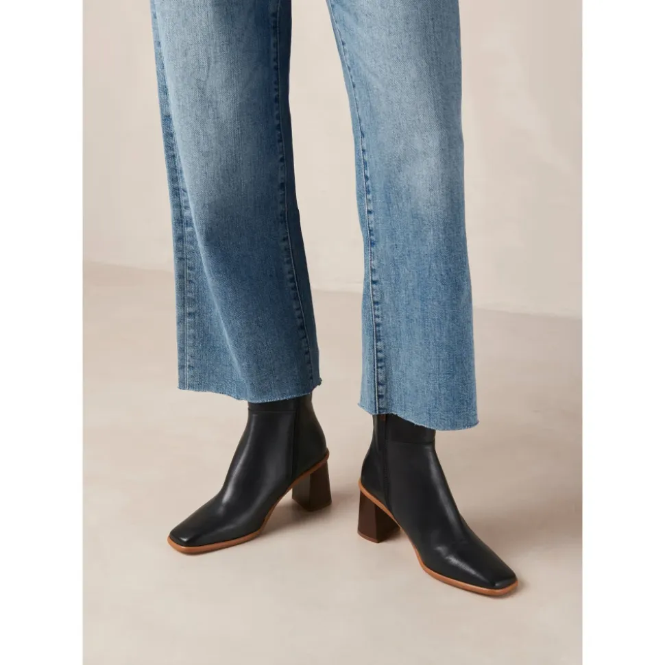 West Vintage Botines de Cuero Negro