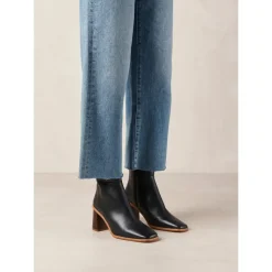 West Vintage Botines de Cuero Negro