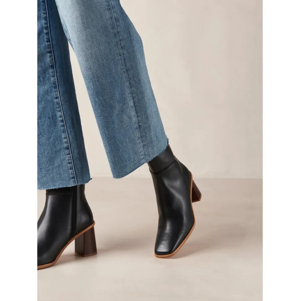 West Vintage Botines de Cuero Negro