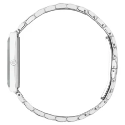 YA127504 - Caja de acero G-Frame, esfera negra con 3 diamantes, brazalete de acero