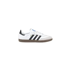Zapatilla De Cuero Negra Y Blanca