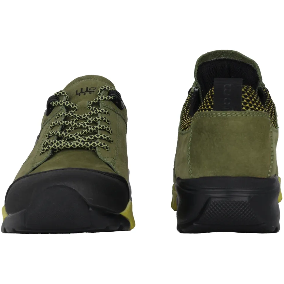 Zapatilla de senderismo impermeable verde para mujer