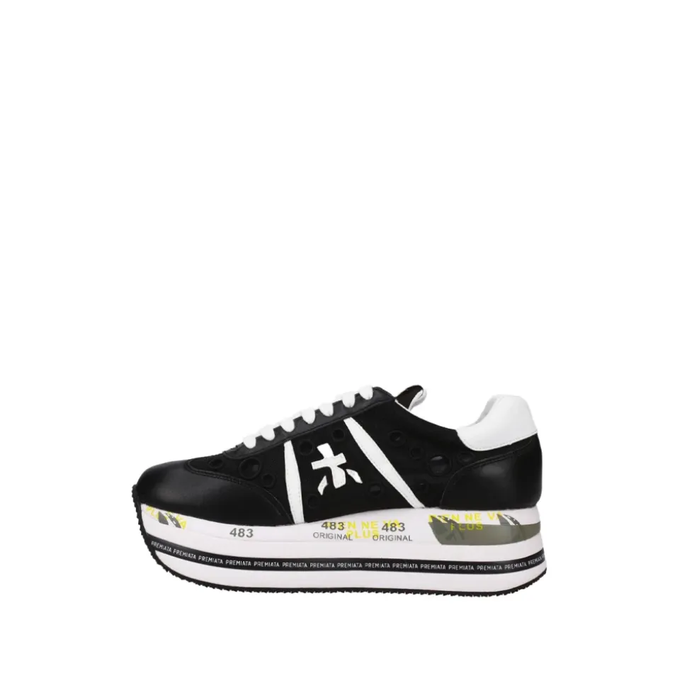 Zapatillas Deportivas Perforadas con Cordones y Suela de Plataforma