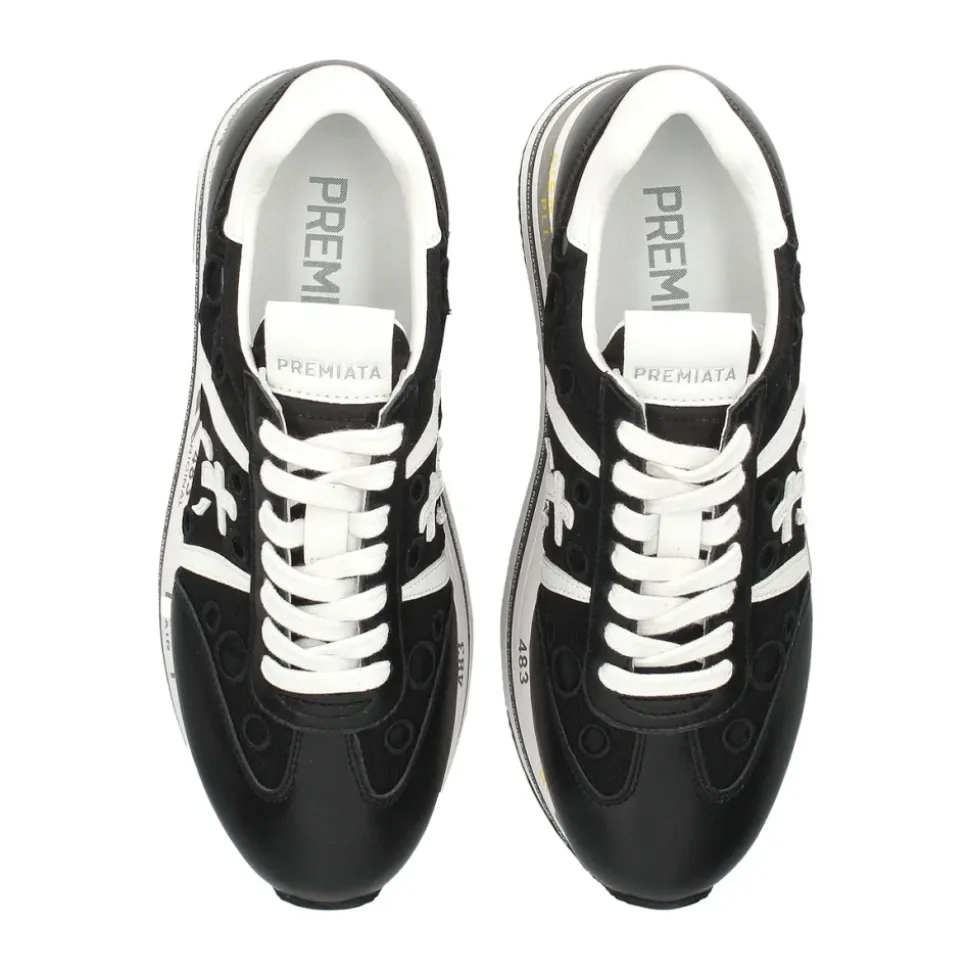 Zapatillas Deportivas Perforadas con Cordones y Suela de Plataforma