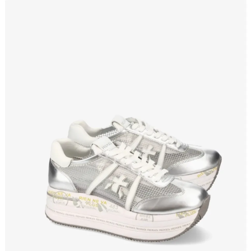 Zapatillas Grises con Emblema de Logo Lateral