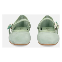 Zapato Plano de Gamuza Verde